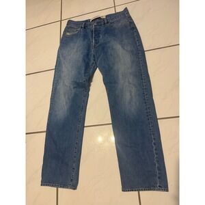 Diesel Denim Division Jeans Mens  33x31.5 Faded Keetar Straight Leg Button Fly